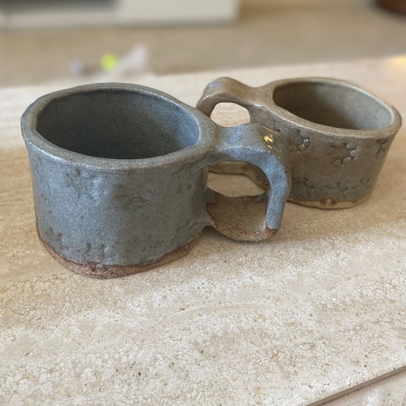 Lucero D.P. Ceramic Pottery Glazed Oversized Coffee Mugs X2 - Picture 9 of 13